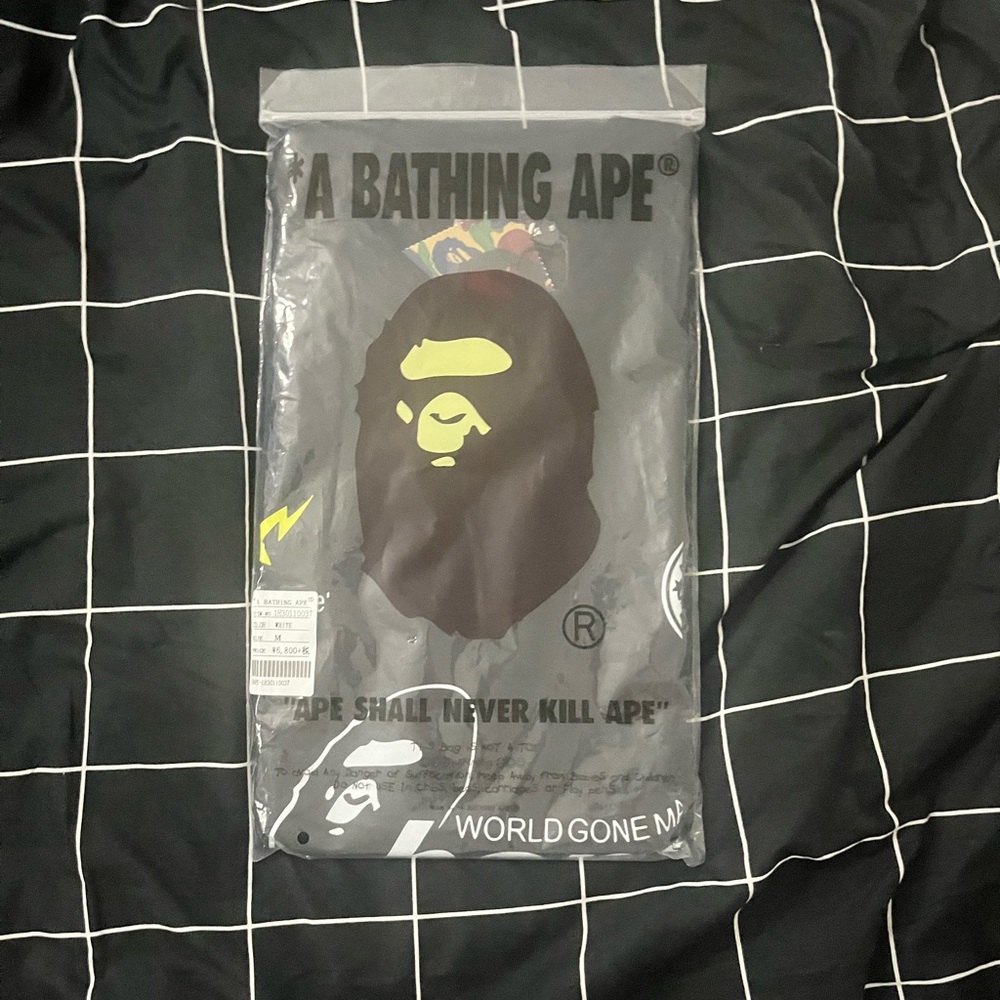 Bape Black and White Logo Tee
